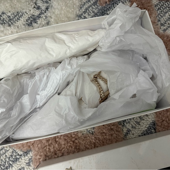 Schutz Mettallic Sandals - Picture 2 of 8